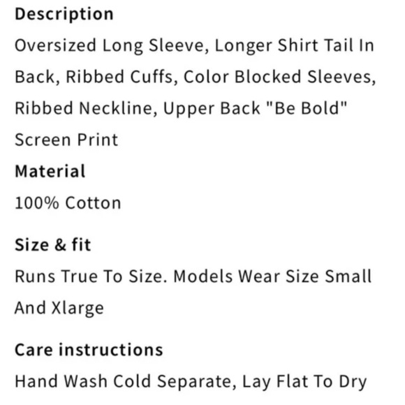 L-SPACE TO THE LIMIT TOP OVERSIZED RIBBED CUFFS COLOR BLOCKED SLEEVES - Picture 8 of 16